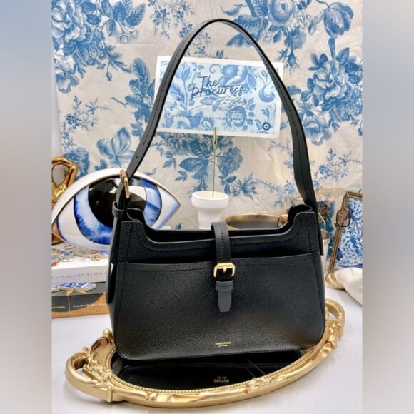 🆕 OROTON 🧿 NWOT Dylan Baguette Bag - Black Calfskin Leather - Picture 2 of 12